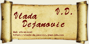 Vlada Dejanović vizit kartica